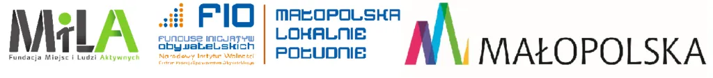 Logo Małopolski, FIO Małopolska Lokalne Południe oraz "MIŁA"