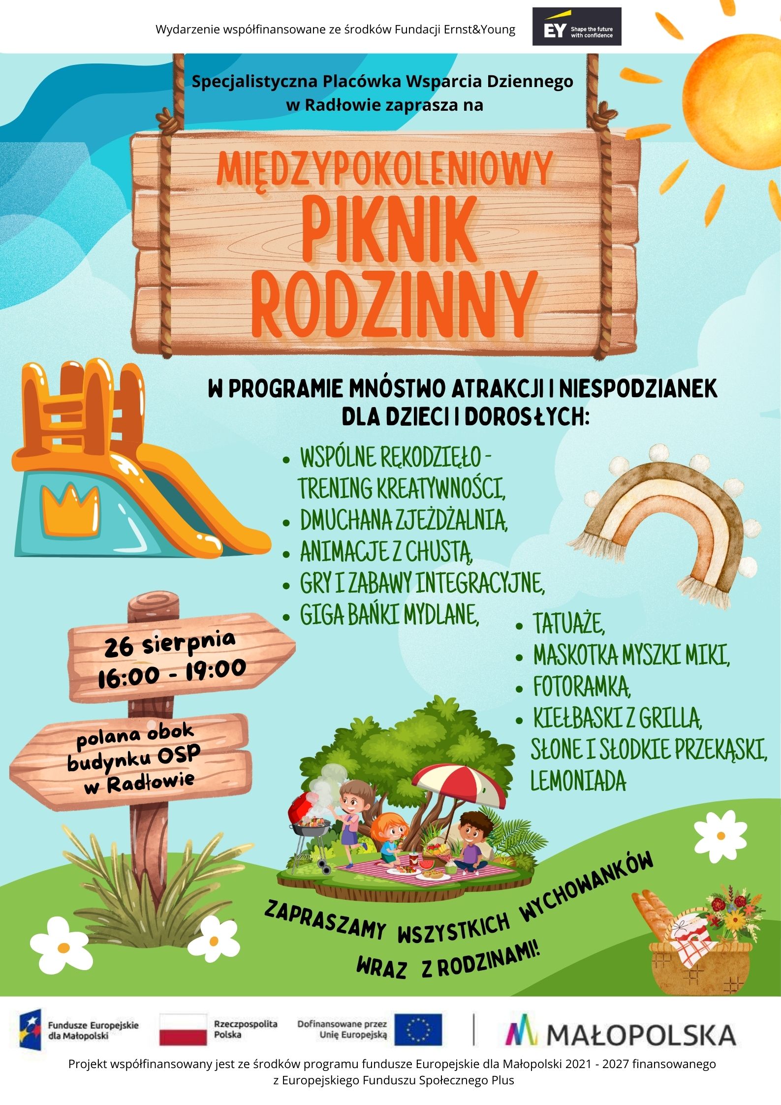 Plakat dotyczący pikniku rodzinnego